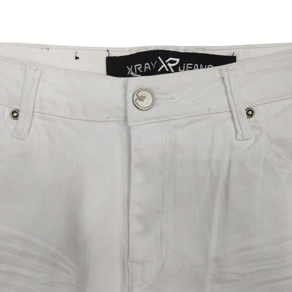 NWT X-ray Jeans White Denim Moto Shorts Mens Size 34 Style : Xms-9613 - Picture 7 of 16